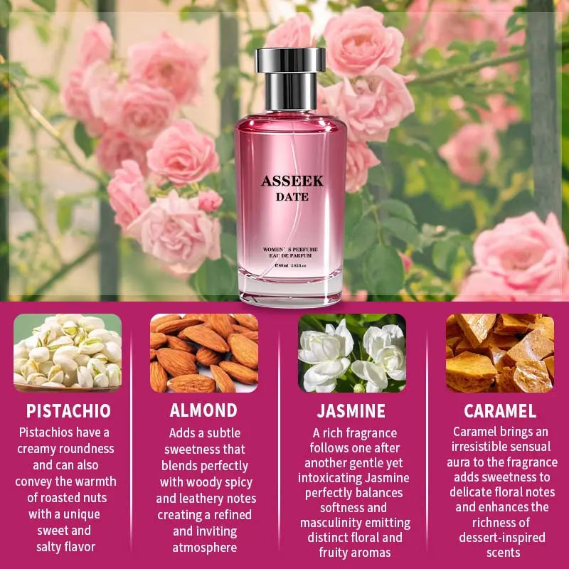 ASSEEK Women'S Eau De Parfum – Sweet Caramel Vanilla Fragrance for Daily Wear, Long Lasting Warm Feminine Perfume, 80Ml